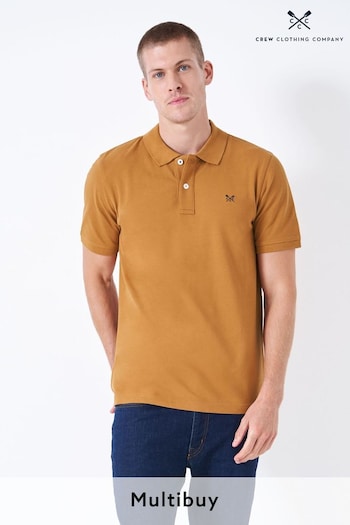 Crew Clothing Company Orange Plain Cotton Classic kolorze Polo Shirt (137746) | £40