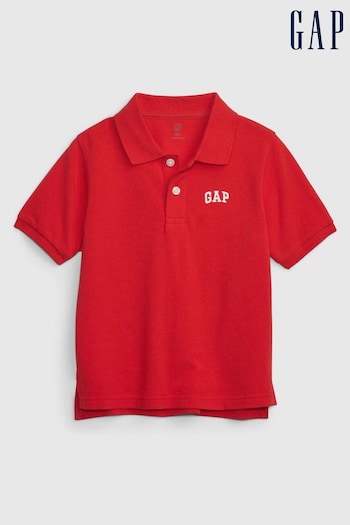 Gap Red Logo Pique Short Sleeve Logo Polo Shirt (Newborn-5yrs) (137916) | £10