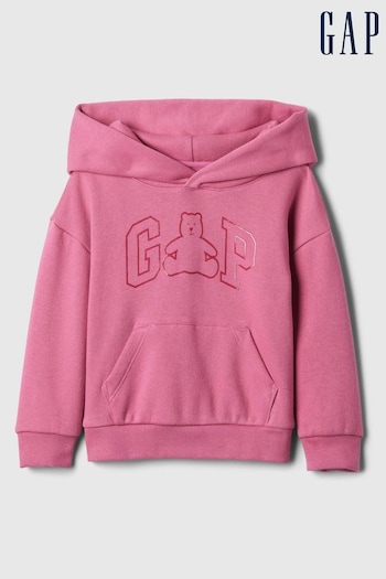 Gap Pink Brannan Bear Logo Hoodie (6mths-5yrs) (137978) | £18