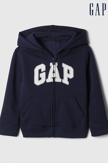 Gap Blue Logo Zip Up Hoodie - Baby (Newborn-5yrs) (138020) | £20