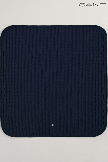 GANT Cotton Cable Shield Logo Blanket (138202) | £60