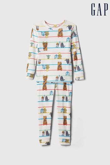 Gap White Star Wars Organic Cotton Pyjama Set (6mths-5yrs) (138303) | £20