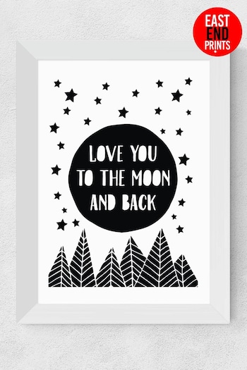 East End Prints White To The Moon Print (138322) | £47 - £132
