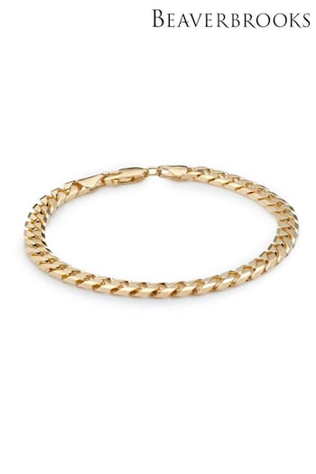 Beaverbrooks Yellow Gold Plated Men’s Curb Bracelet (138492) | £145
