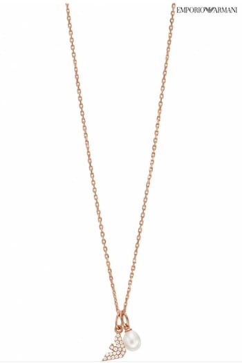 Emporio Armani wearing Jewellery Ladies Pink Necklace (138850) | £105