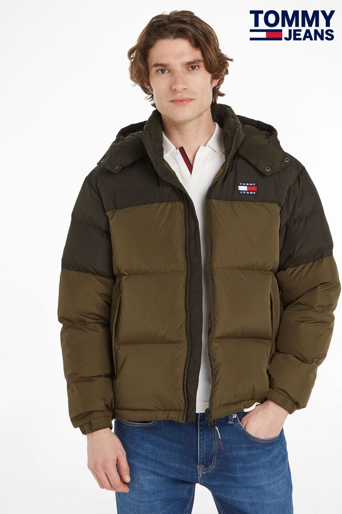 Tommy jeans colour block puffer jacket cheap