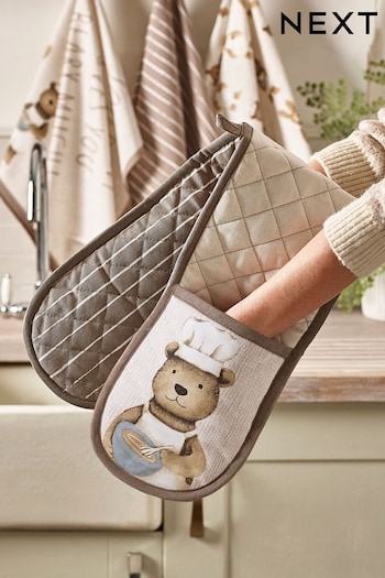 Natural Bertie and Rosie Oven Gloves (139106) | £12