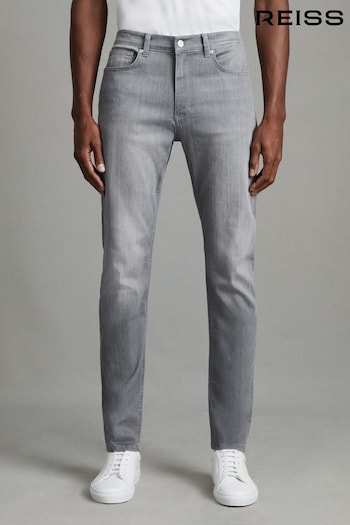 Reiss Grey Harry Washed Slim Fit Jeans L719AAEC (139128) | £118
