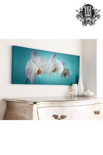 Art For The Home Teal Blue Orchid Wall Art (139478) | £38