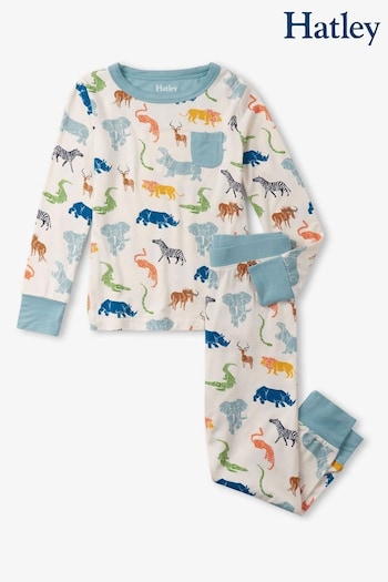 Hatley Scratchy Safari Bamboo Pajama Set (139662) | £26