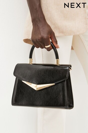 Black Gold Plated Top Handle Bag (139763) | £32