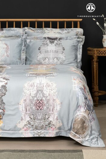 Timorous Beasties Blue Totem Damask Carbonated Duvet Cover and Pillowcase Set (1397X3) | £90 - £145