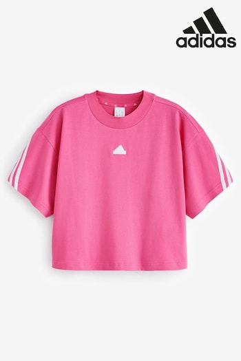 adidas Pink Short Sportswear Future Icons 3-Stripes T-Shirt (139829) | £28