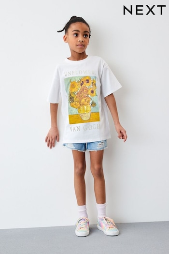 Van Gogh Sunflowers White Artist License T-Shirt (3-16yrs) (140014) | £14 - £19