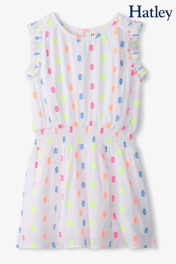 Hatley Summer Dots Woven Play White Dress (140181) | £48