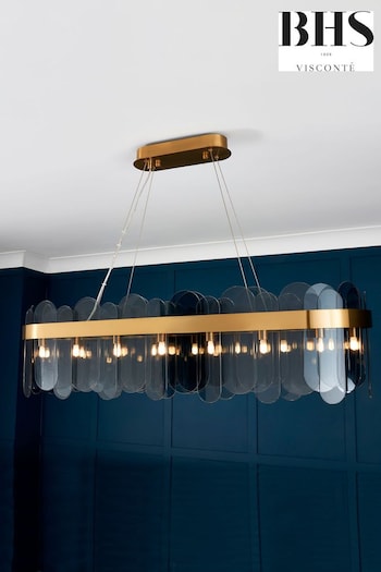 Visconte by BHS Brass Avellino 16 Light Diner Bar Ceiling Light (140272) | £500