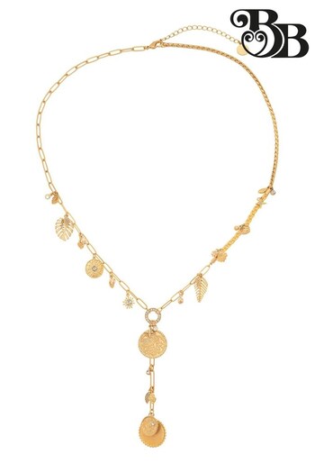 Bibi Bijoux Gold Tone  'Ibiza' Charm Long Lariat Necklace (140445) | £45