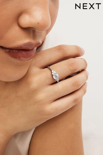 Sterling Silver Sparkle Stone Ring (141231) | £22