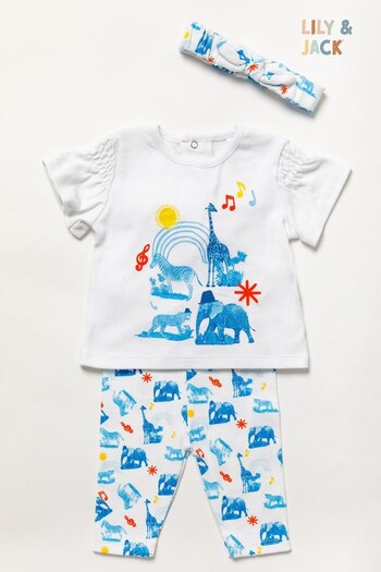 Lily & Jack Blue T-Shirt and Leggings Outfit Set (141652) | £18