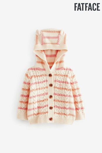 FatFace Neutral Baby Cable Stripe Cardigan (141687) | £26 - £30