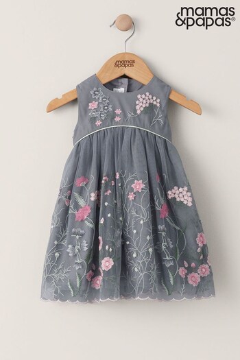Mamas & Papas Pink Floral Embroidered Dress (141702) | £45
