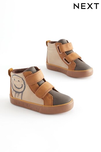 Stone Smiley Standard Fit (F) Warm Lined Touch Fastening Boots Out (141962) | £20 - £24