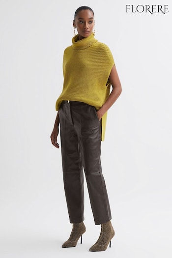 Florere Tapered Leather Trousers (142041) | £298