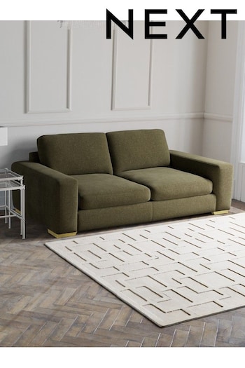 Fine Chenille Easy Clean/Light Moss Green Houghton Deep Sit (142538) | £499 - £2,599