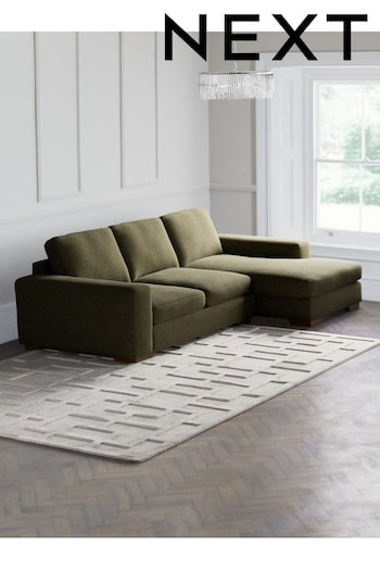 Fine Chenille Easy Clean/Light Moss Green Houghton Deep Sit (142538) | £499 - £2,599