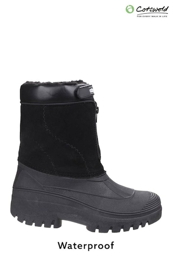 Cotswold Black Venture Waterproof Winter Boots (142660) | £51