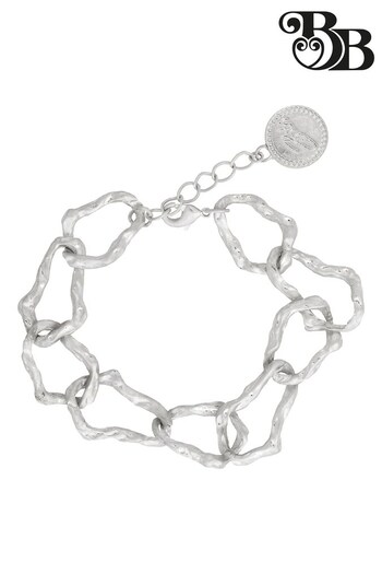 Bibi Bijoux Silver Tone Ritzy Molten Link Bracelet (142698) | £25