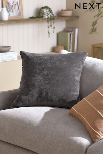 Charcoal Grey 59 x 59cm Soft Velour Cushion (142813) | £18
