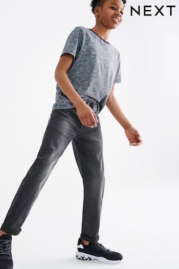 Grey Denim Regular Fit Cotton Rich Stretch Jeans amp (3-17yrs) (142857) | £11 - £16