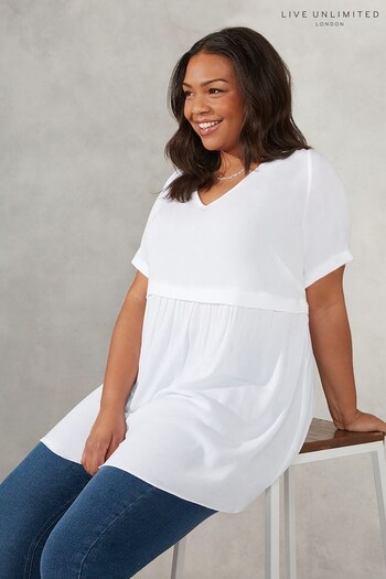 Live Unlimited White Peplum Smock Blouse (143185) | £55
