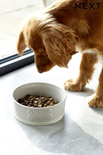 Grey Ceramic Dog Bowl (143398) | £14