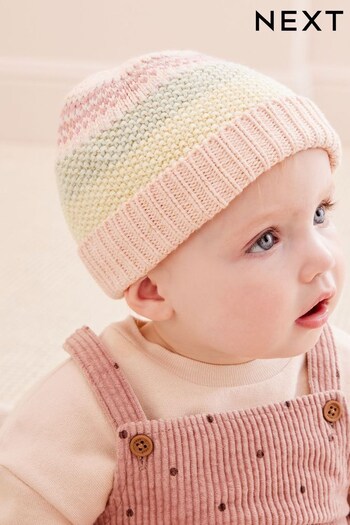 Pink Fairisle Pattern Baby Beanie Hat (0mths-2yrs) (143851) | £7