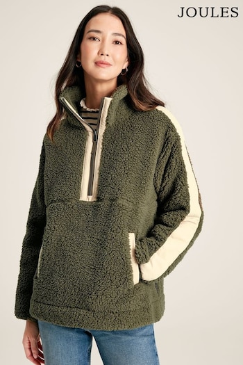 Joules Green Tilly Borg Sweater (143967) | £64.95