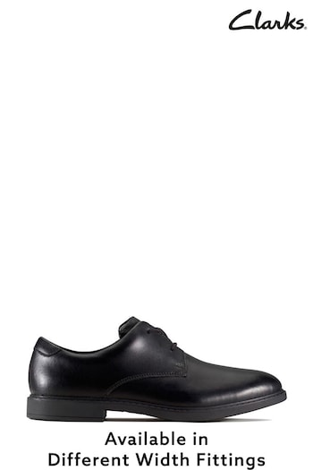 Clarks Black Multi Fit Scala Loop Youth bow Shoes (144055) | £52