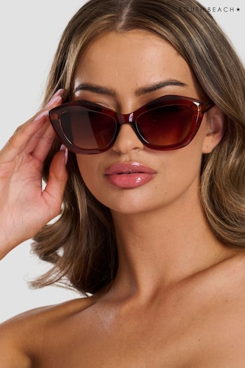 South Beach Black Cat Eye Sunglasses (144070) | £14