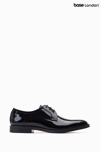 Base London Hadley Lace Up Derby Black Shoes (144438) | £75