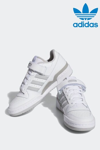 adidas outlet White Originals Forum Low Trainers (144615) | £90