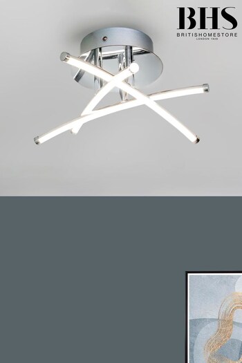 BHS Chrome Mandra Cross-Over LED IP44 Ceiling Light (144891) | £65
