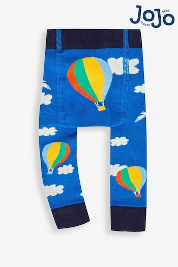JoJo Maman Bébé Blue Hot Air Balloon Knitted Leggings (144977) | £7