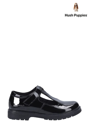 Hush Puppies Black Gracie Senior School Shoes (145152) | £49