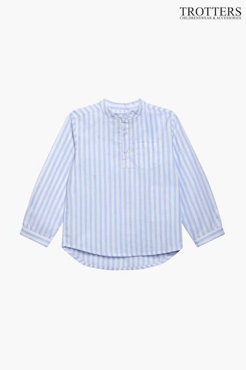Trotters London Blue Stripe Oscar Shirt (146245) | £50 - £54