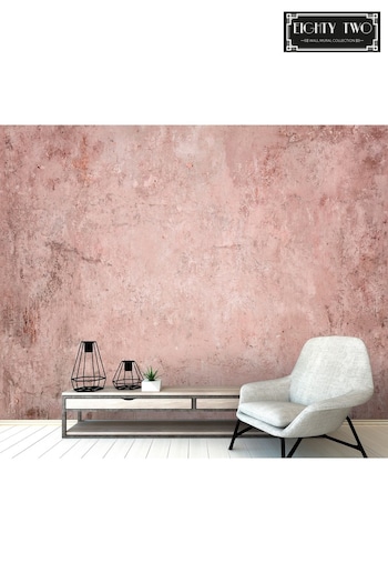 Eighty Two Blush Pink Exclusive To CerbeShops Distressed Replica Wall Mural (146554) | £70
