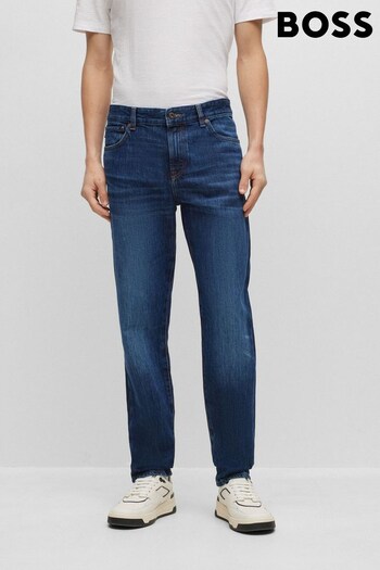 BOSS Blue Maine Straight Fit Stretch Denim Jeans graphic (146732) | £129
