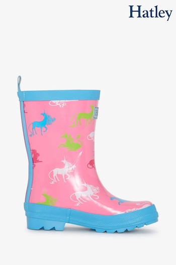 Hatley Pink Mystical Unicorn Shiny Wellies (147108) | £27