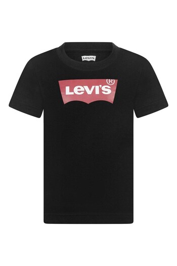 Levi's® Kids Black Cotton Logo T-Shirt (147163) | £18