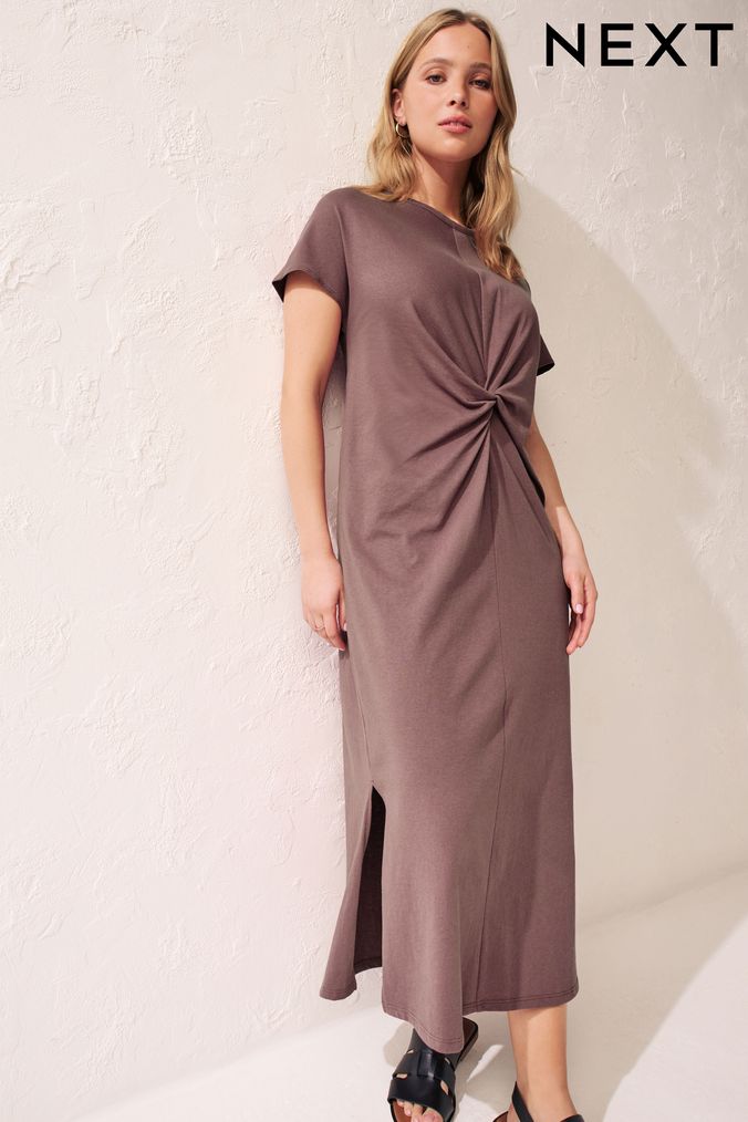 Buy Women s Midi Short Sleeve 100 Cotton Dresses Online Next UK